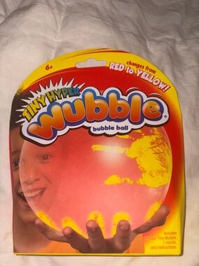 Trendy Brand New Tiny Hyper Wubble Bubble Ball - Red/Yellow🔥
